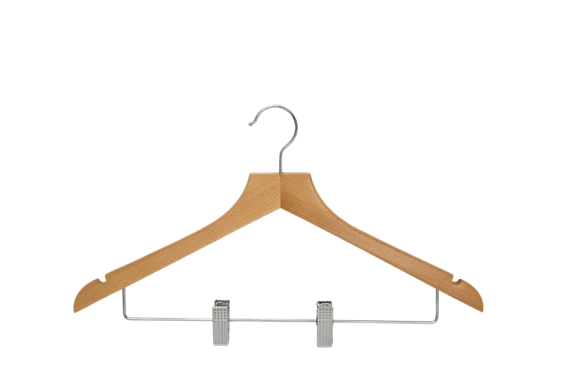 classic coat hanger with clips