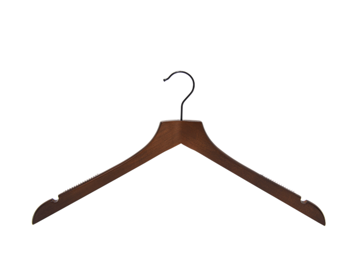wooden coat hanger anti slip clasic