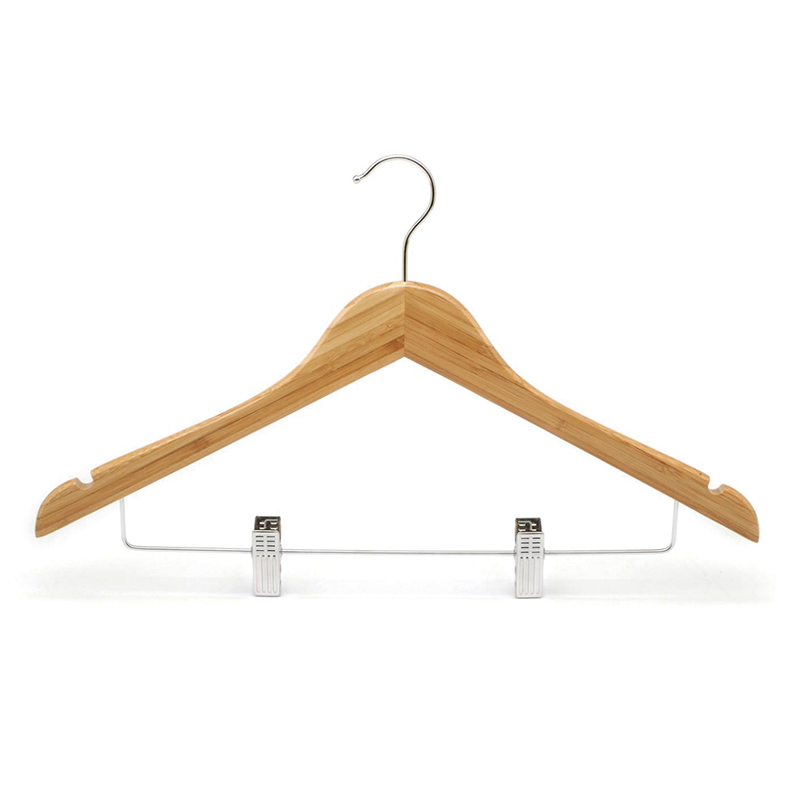 Garment Usage Non Slip Eco-friendly Bamboo Coat Cloth Hangers