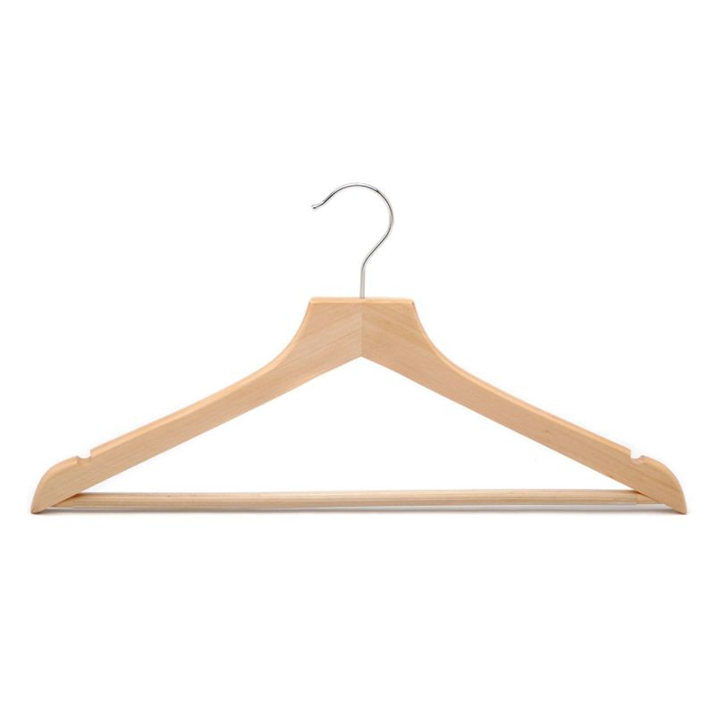 A grade natural color wood clothes hanger