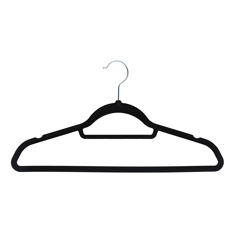 Wholesale Non slip Black Velvet Suit Hanger for Sale